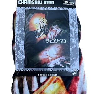 Chainsaw Man Throw Blanket Fleece 45x60" Bloody Denji Plush Japanese Anime Manga